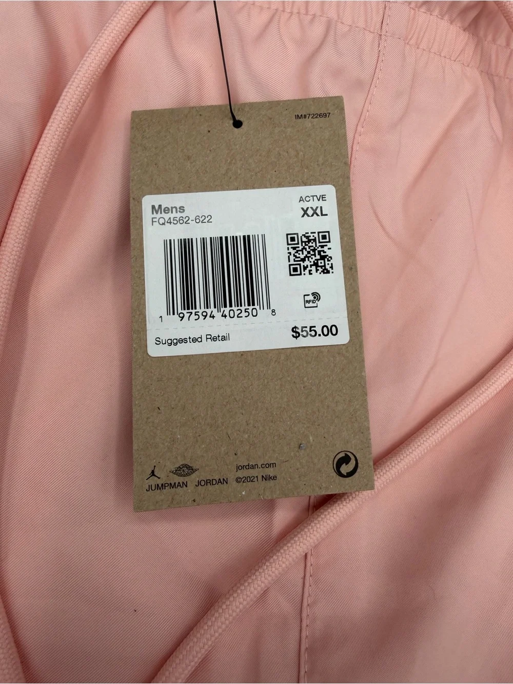Nike Jordan Pink Swim trunks NWT $55 retail 2xl  - Light Pink